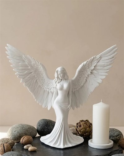 Minimalist Melek İnsan Figürlü 3D Heykel Dekoratif Biblo Ev Dekoru