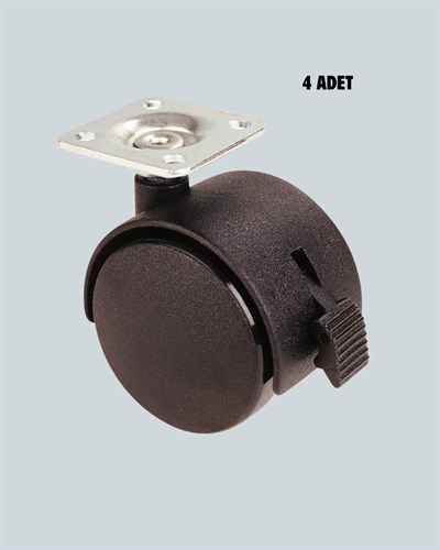Mobilya İçin Kilitli 4 cm Tekerlek Ayak Seti