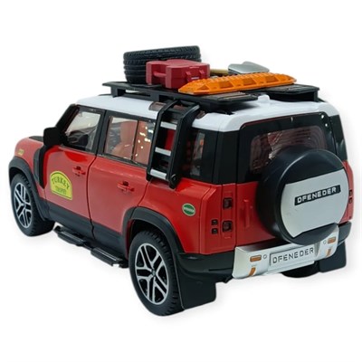 Model Araçlar - Metal Sesli Off-Road Araba 22 cm - Kırmızı