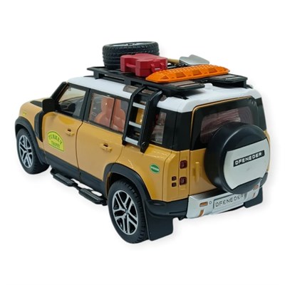 Model Araçlar - Metal Sesli Off-Road Araba 22 cm - Sarı