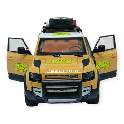 Model Araçlar - Metal Sesli Off-Road Araba 22 cm - Sarı