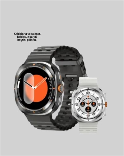 Modern Akıllı Saat Kablosuz Şarj Sosyal Medya Bildirimli