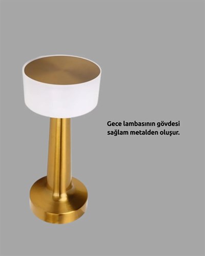 Modern USBli Kablosuz Masa Lambası – Minimalist Tasarım, 3 Farklı Parlaklık