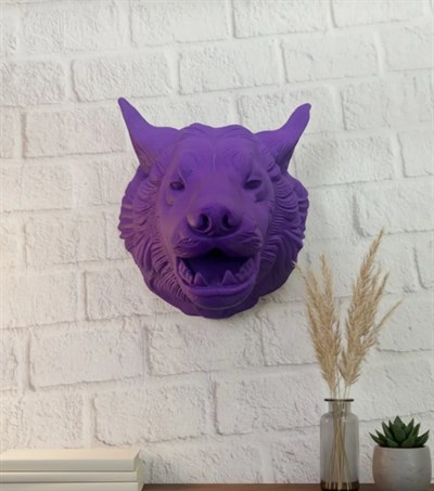 Mor Kurt Figürü Duvar Aksesuarı