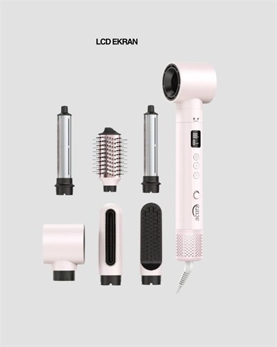 Motorlu LCD Ekranlı Saç Şekillendirme Seti