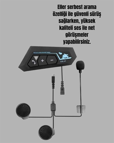 Motosiklet Sürüşleri İçin BT22 Kask Bluetooth Kulaklık Mikrofonlu