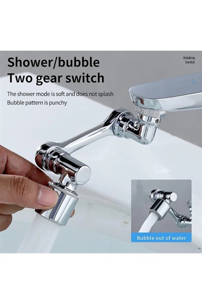 Mutfak Banyo Musluk Başlığı 180 Derece Dönebilen Fonksiyonel Evrense