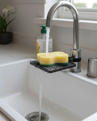 Mutfak Musluk Üstü Sünger Tutucu Tezgah Düzenleyici Organizer