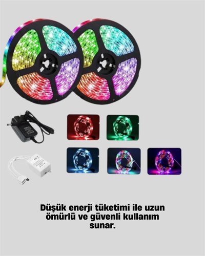 Müziğe Duyarlı Renkli Smart Şerit LED Işık USB Bağlantılı Ambiyans Aydınlatma