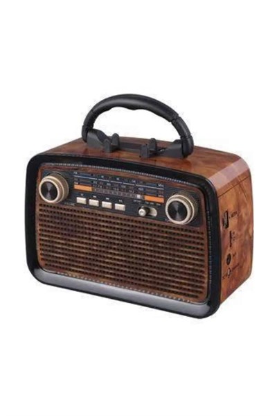 Müzik Kutusu Bluetooth Bağlantılı El Fenerli Nostaljik Tasarım Radyo