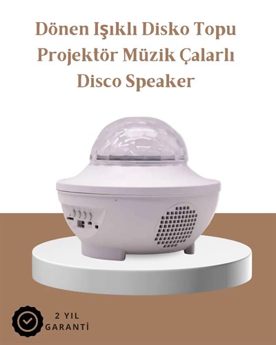 Müzik Ritimli Işık Değişimi & Dönen Dalga Efekti – Galaxy Projektör