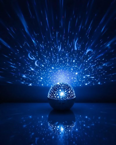 Müzikli Yıldız Yansıtmalı Dekoratif Gece Lambası