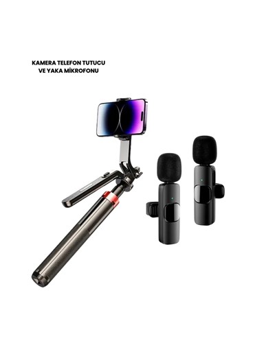 NPL2S TRİPOT +K11 YAKA MİKROFONU SET