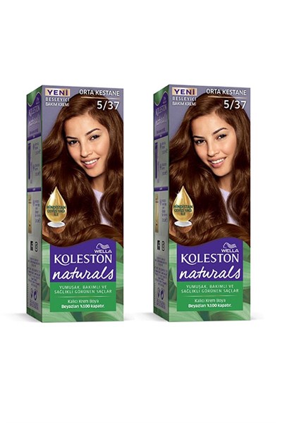 Naturals Saç Boyası Orta Kestane 5/37 2x Paket