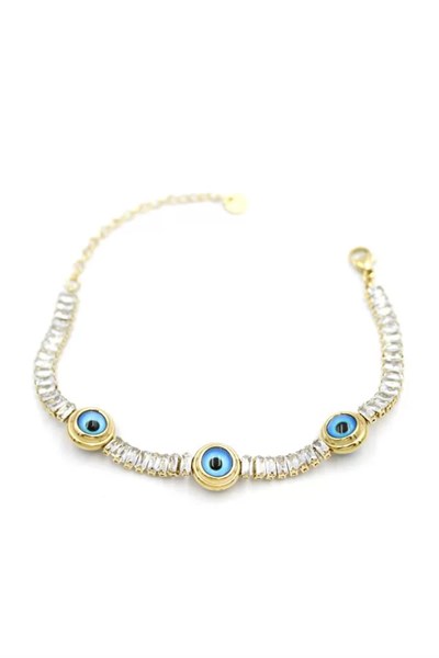 Nazar Su Yolu Bileklik - Altın