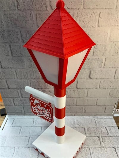 Noel Temalı Tabelalı Lamba Dekoratif Aydınlatma Yılbaşı Süsü