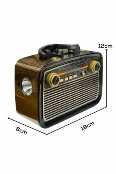 Nostaljik Radyo Bluetooth Bağlantılı Müzik Kutusu Ahşap