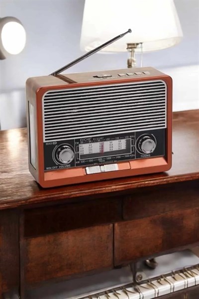 Nostaljik Radyo USB,AUX Ve SD Kart Girişli Bluetooth Bağlantılı