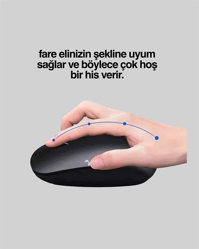 Optik Sensörlü Sessiz Fare – Geniş Uyumluluk ve Ergonomik Yapı