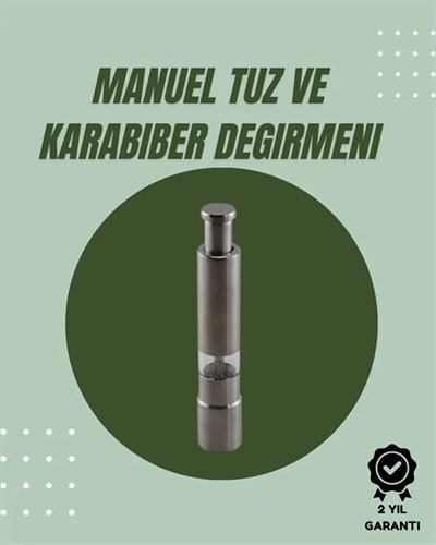 Orta Boy Kararbiber ve Tuz Öğütücü – Kolay Kullanım, Şık Tasarım
