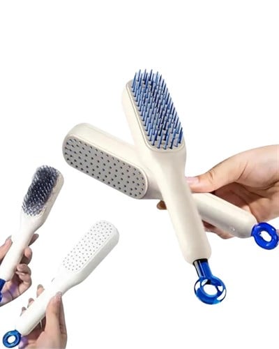 Otomatik Temizlenen Ergonomik Saç Tarağı – Masaj Başlıklı