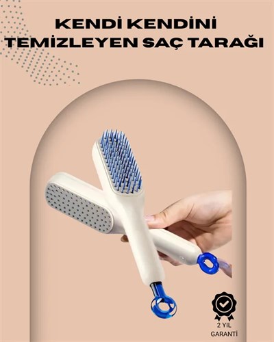 Otomatik Temizlenen Ergonomik Saç Tarağı – Masaj Başlıklı