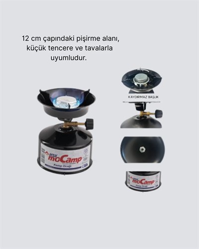 Outdoor Kamp Ocağı Gazlı Taşınabilir Pişirme Seti Üç Ayaklı Denge Aparatlı