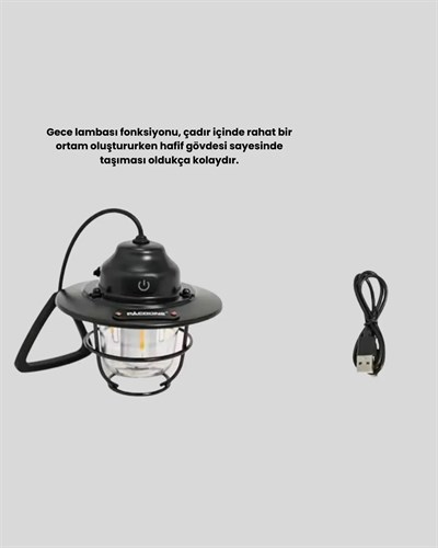 Outdoor Retro Kamp Işığı Uzun Ömürlü Pil Taşınabilir Suya Dayanıklı