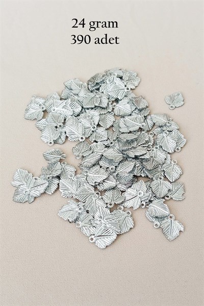 Oya Abiye Bileklik Kolye Pleksi Metalik Plastik Pul Gümüş Renk 24 gram 390 adet - BNC567