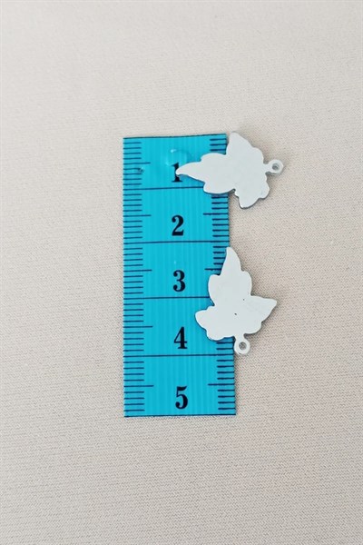 Oya Abiye Bileklik Kolye Pleksi Metalik Plastik Pul Gümüş Renk 8 gram 30 adet - BNC532