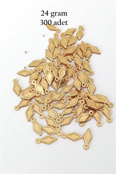 Oya Abiye Bileklik Kolye Pleksi Metalik Plastik Pul Altın Renk 24 gram 300 adet - BNC550