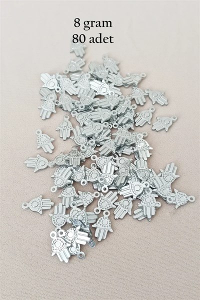 Oya Abiye Bileklik Kolye Pleksi Metalik Plastik Pul Gümüş Renk 8 gram 80 adet - BNC526