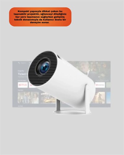 Oyun Konsolu Uyumlu Kablosuz Projeksiyon Cihazı Ev Sinema Deneyimi