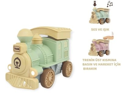 Oyuncak Tren Işıklı Sesli Bas Gitsin 14cm - YEŞİL