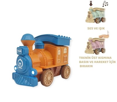Oyuncak Tren Işıklı Sesli Bas Gitsin 14cm - MAVİ