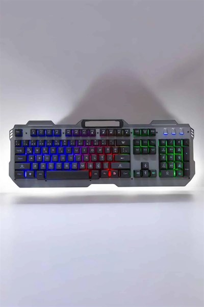 Oyuncu Klavyesi Q Klavye RGB Işıklı Mouse Hediyeli
