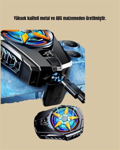 Oyunlar İçin Telefon Soğutucu – 65-85 mm Uyumlu, Dijital Ekranlı