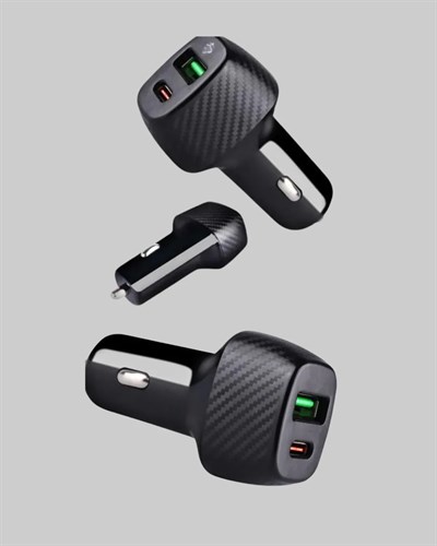 PD Destekli 38W Araç Şarj Başlığı Type-C + USB Çift Çıkış Hızlı Şarj