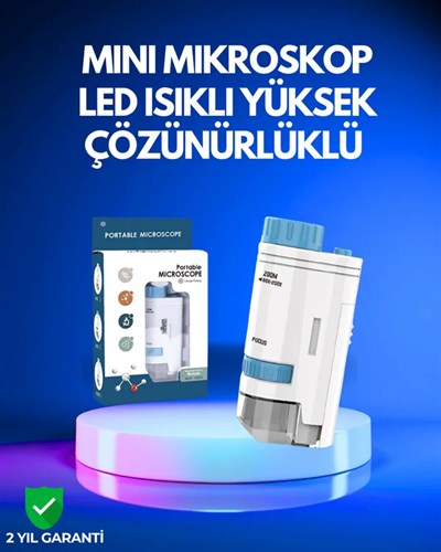 PMMA Optik Lensli Kompakt Taşınabilir Mikroskop