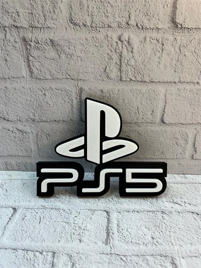 PS5 Logo Dekoratif Duvar Süsü Oyun Odası ve Salon Uyumu