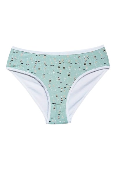 Pamuklu Geniş Kenarlı Likralı Desenli Bato Kadın Külot 3lü Paket Set1