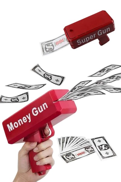 Para Dolar Atma Makinası Super Money Gun Para Saçma Fırlatma Tabancası