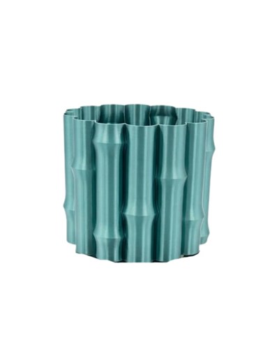 Parlak Yeşil Dekoratif Vazo Modern Tasarım Şık Masa Üstü Aksesuar