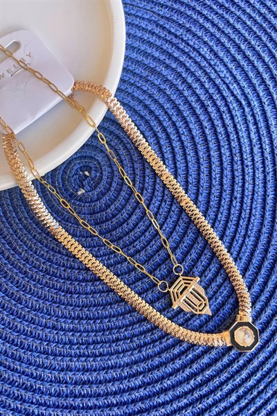 Paslanmaz Çelik 2’li Kolye – Kimler Geldi Kimler Geçti Modeli