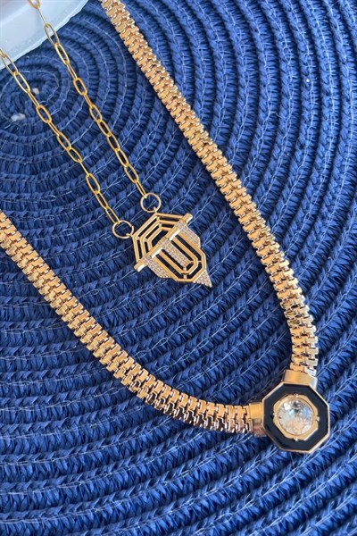 Paslanmaz Çelik 2’li Kolye – Kimler Geldi Kimler Geçti Modeli