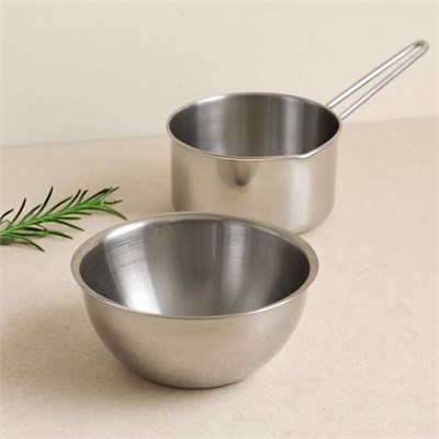 Paslanmaz Çelik 2li Sosluk ve Sütlük Seti (14cm & 17cm)
