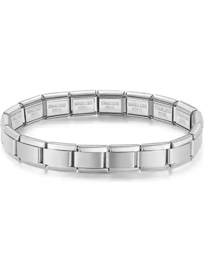 Paslanmaz Çelik İtalyan Charm Bileklik İç ve Dış Yazılı Kaliteli