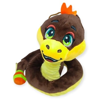 Peluş Sevimli Hayvanlar 35 cm - Kahverengi Çıngıraklı Yılan