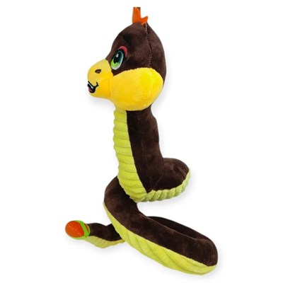 Peluş Sevimli Hayvanlar 35 cm - Kahverengi Çıngıraklı Yılan
