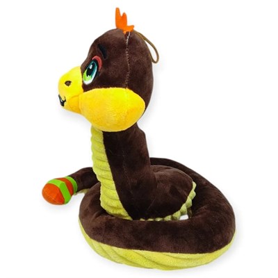 Peluş Sevimli Hayvanlar 35 cm - Kahverengi Çıngıraklı Yılan